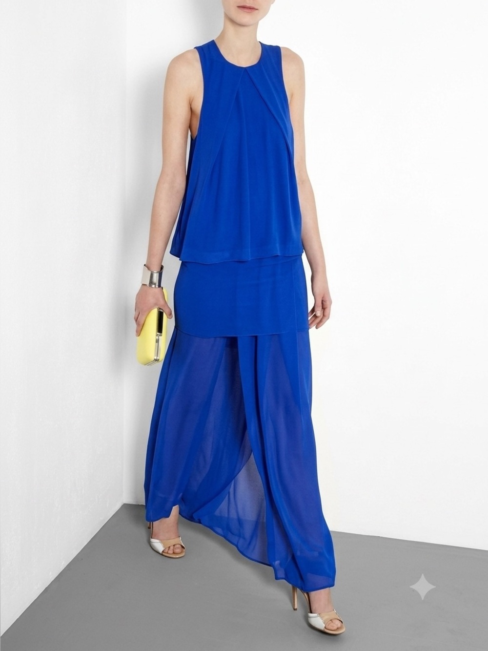 Acne Studios cobalt blue Barika sleeveless maxi dress - size 8 (40)